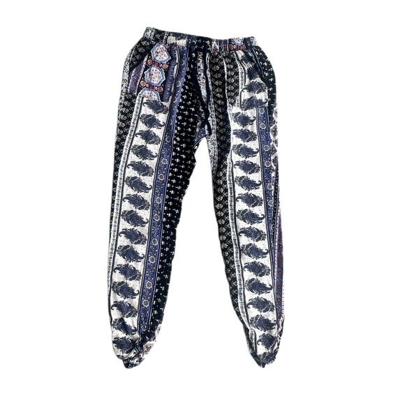 Rewash Medium Jogger Pants Mixed Media Elastic Drawstring Waist - Picture 2 of 9